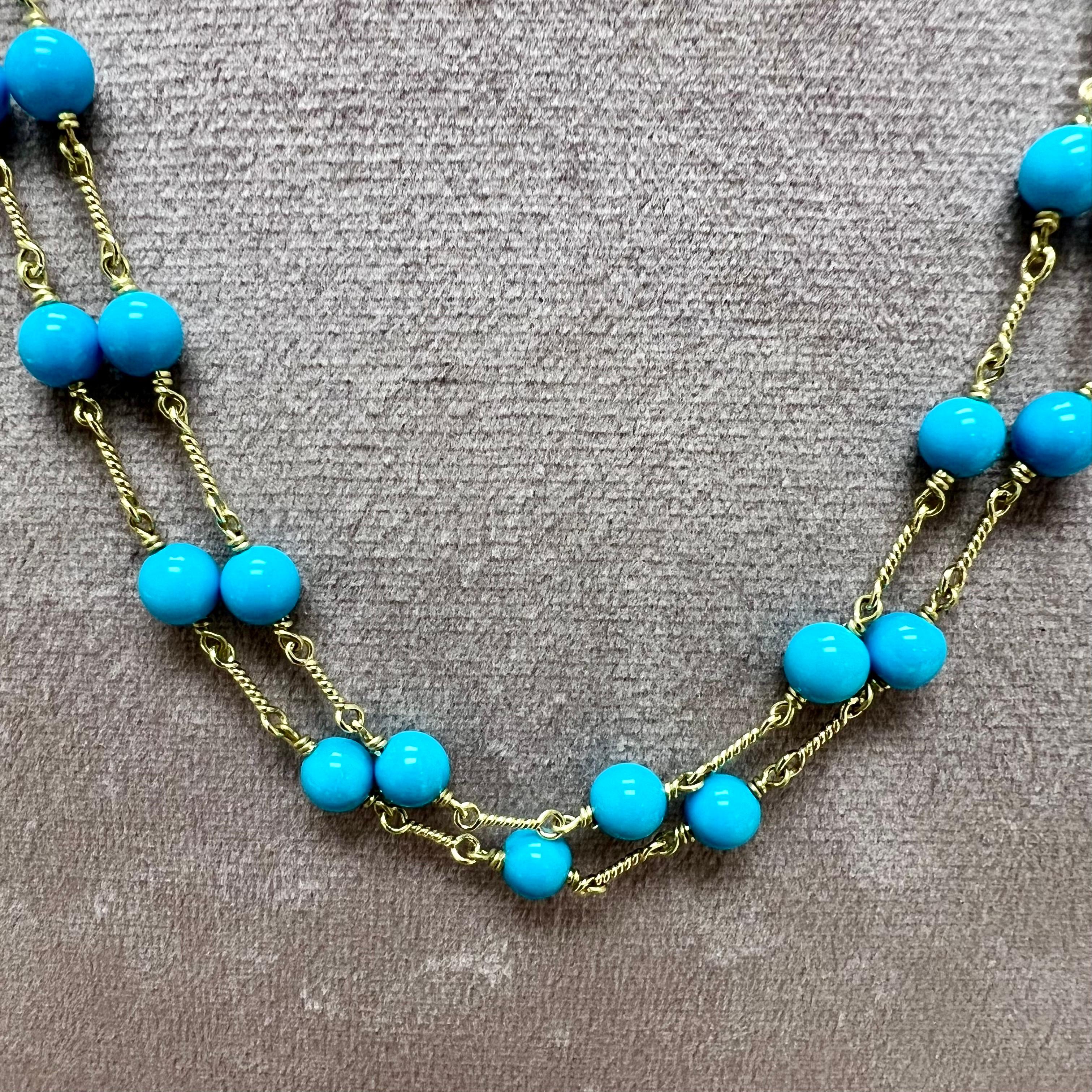 Created in 18 karat yellow gold
32 inch length
Sleeping Beauty Turquoise large beads
18kyg lobster clasp
Limited edition


About the Designers

Drawing inspiration from little things, Dharmesh & Namrata Kothari have created an extraordinary and