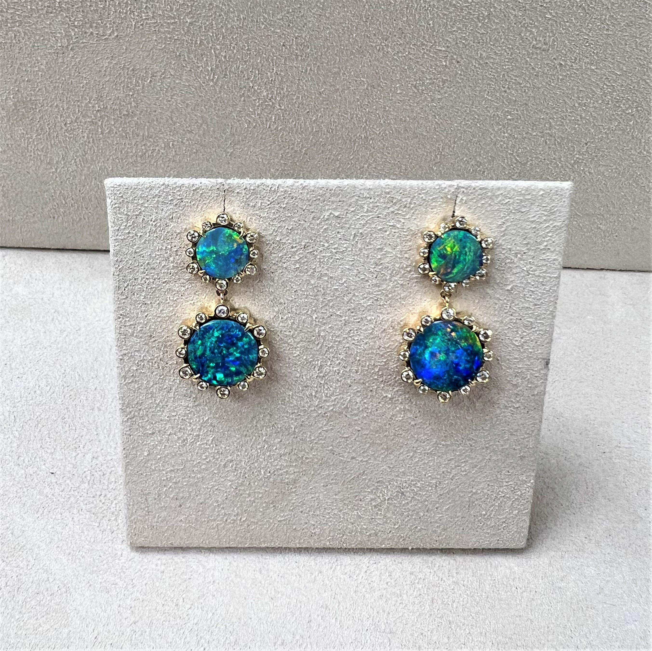 Created in 18 karat yellow gold
Boulder Opal 9.70 carats approx.
Diamonds 0.60 carat approx.
Post back for pierced ears
Limited Edition



About the Designers

Drawing inspiration from little things, Dharmesh & Namrata Kothari have created an