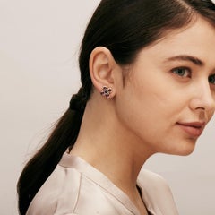 Syna Yellow Gold Jardin Amethyst Earrings