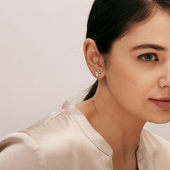 Syna Yellow Gold Jardin Flower Studs with Diamonds