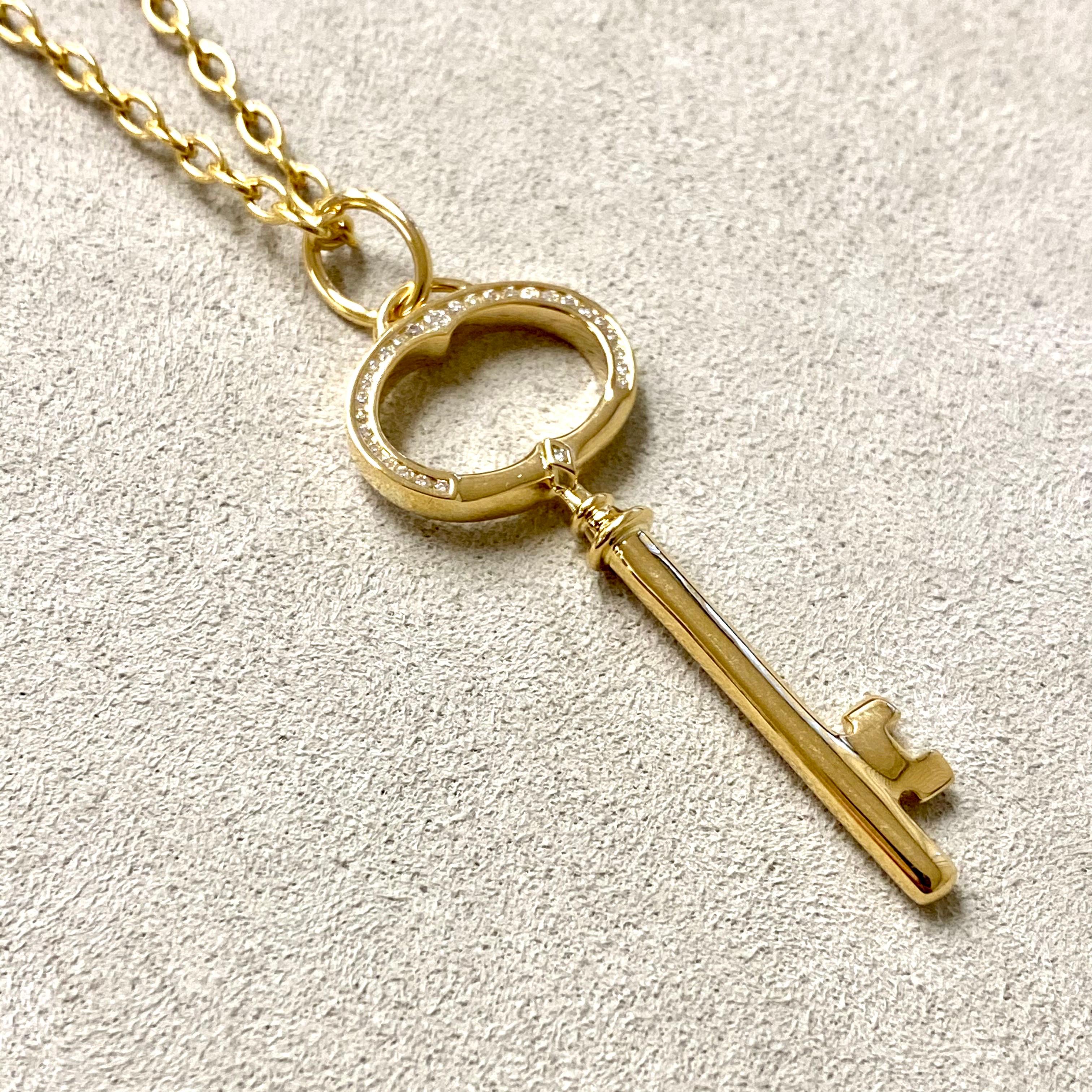 Created in 18 carat yellow gold
Diamonds 0.12 carat approx.
Chain sold separately
Limited edition

Crafted from 18 carat yellow gold, this exclusive piece dazzles with diamonds of approximately 0.12 carats. An accompanying neck-chain can be