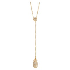 Used Syna Yellow Gold Lariat Necklace with Diamonds