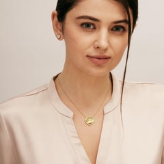 Syna Yellow Gold Lemon Quartz and Diamonds Necklace