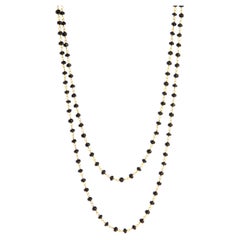 Syna Yellow Gold Limited Edition Black Spinel Bead Necklace