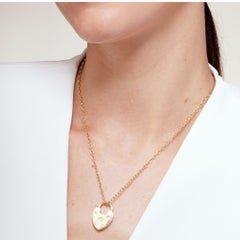 Syna Yellow Gold Lock Charm Pendant