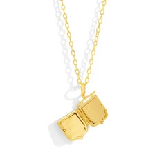 Syna Yellow Gold Locket Pendant with Diamonds