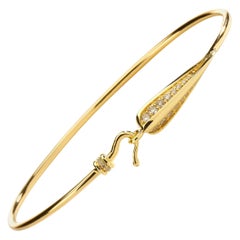 Syna Gelbgold Love Leaf-Armband mit Diamanten