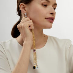 Pendentif en or jaune Syna avec mini améthyste et diamants