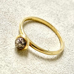 Syna Yellow Gold Mini Diamond Pave Ring