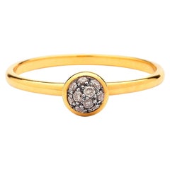 Anello Syna in oro giallo con mini pavé di diamanti