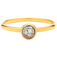 Anello Syna in oro giallo con mini pavé di diamanti