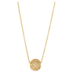 Syna Collier de perles en or jaune avec mini pavé de diamants