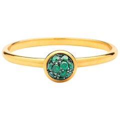 Syna Yellow Gold Mini Tsavorite Pavé Ring Syna Yellow Gold Mini Tsavorite Pavé Ring