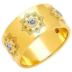 Fascia Mogul in oro giallo Syna con diamanti champagne