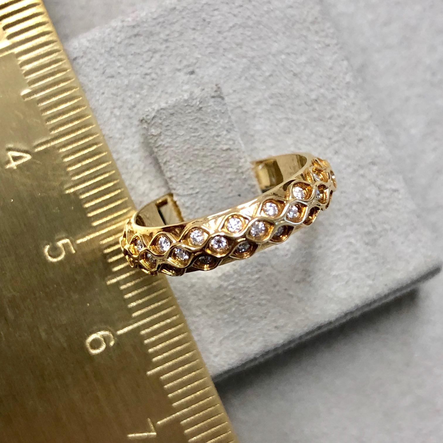 Syna Yellow Gold Mogul Diamond Band For Sale 1