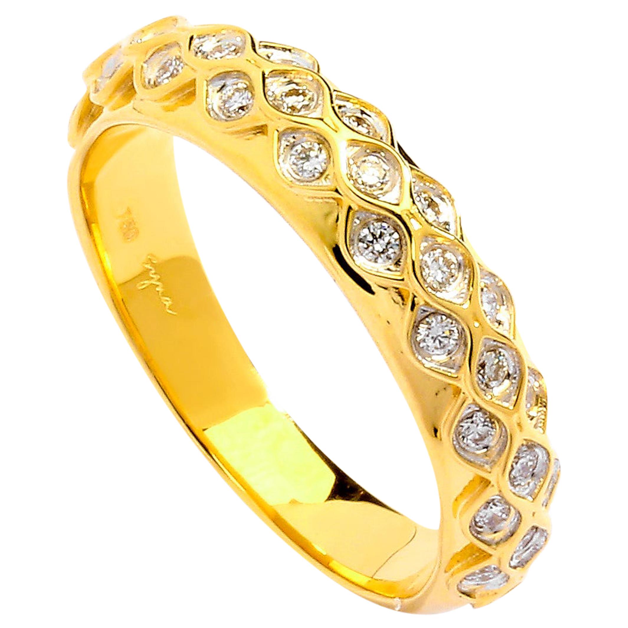 Syna Mogul Diamantband aus Gelbgold