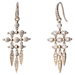 Syna Yellow Gold Mogul Diamond Earrings