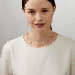 Syna Yellow Gold Mogul Diamond Necklace