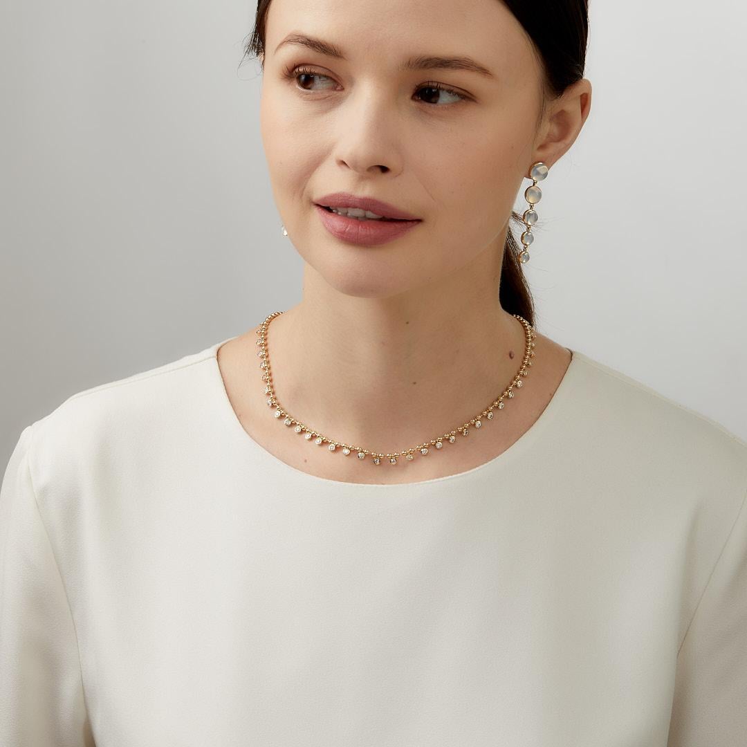 Contemporain Syna Collier moghol en or jaune et diamants en vente