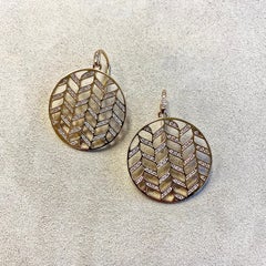 Syna Yellow Gold Mogul Earrings with Diamonds