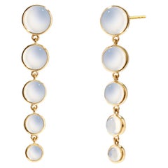 Orecchini Syna in oro giallo con quarzo lunare Mogul