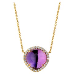 Collana Mogul in oro giallo Syna con ametista e diamanti