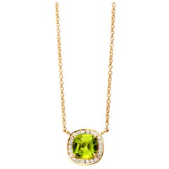 Collar Mogul de Oro Amarillo Syna con Peridoto y Diamantes