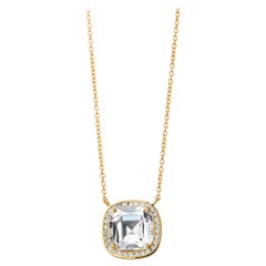 Syna Yellow Gold Mogul Necklace with Rock Crystal and Champagne Diamonds