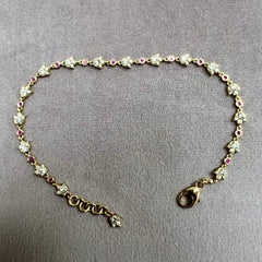 Syna Yellow Gold Mogul Rubies and Diamonds Bracelet