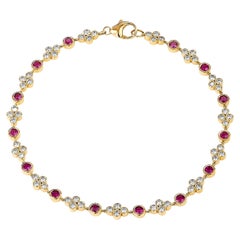 Syna Gelbgold Mogul Rubine und Diamanten-Armband