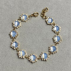 Syna Armband aus Gelbgold mit Mondquarz und Diamanten