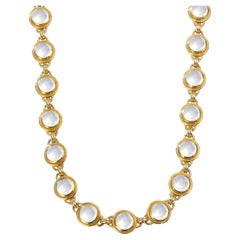 Syna Yellow Gold Moon Quartz Necklace