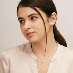 Syna Yellow Gold Moon Quartz Necklace with Diamond