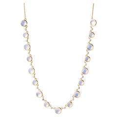 Syna Yellow Gold Moon Quartz Necklace with Diamonds
