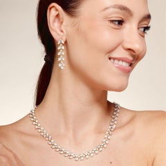 Syna-Halskette aus Gelbgold mit Mondquarz und Diamanten