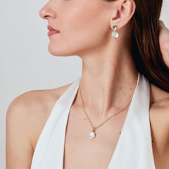 Syna Yellow Gold Moon Quartz Pendant Necklace