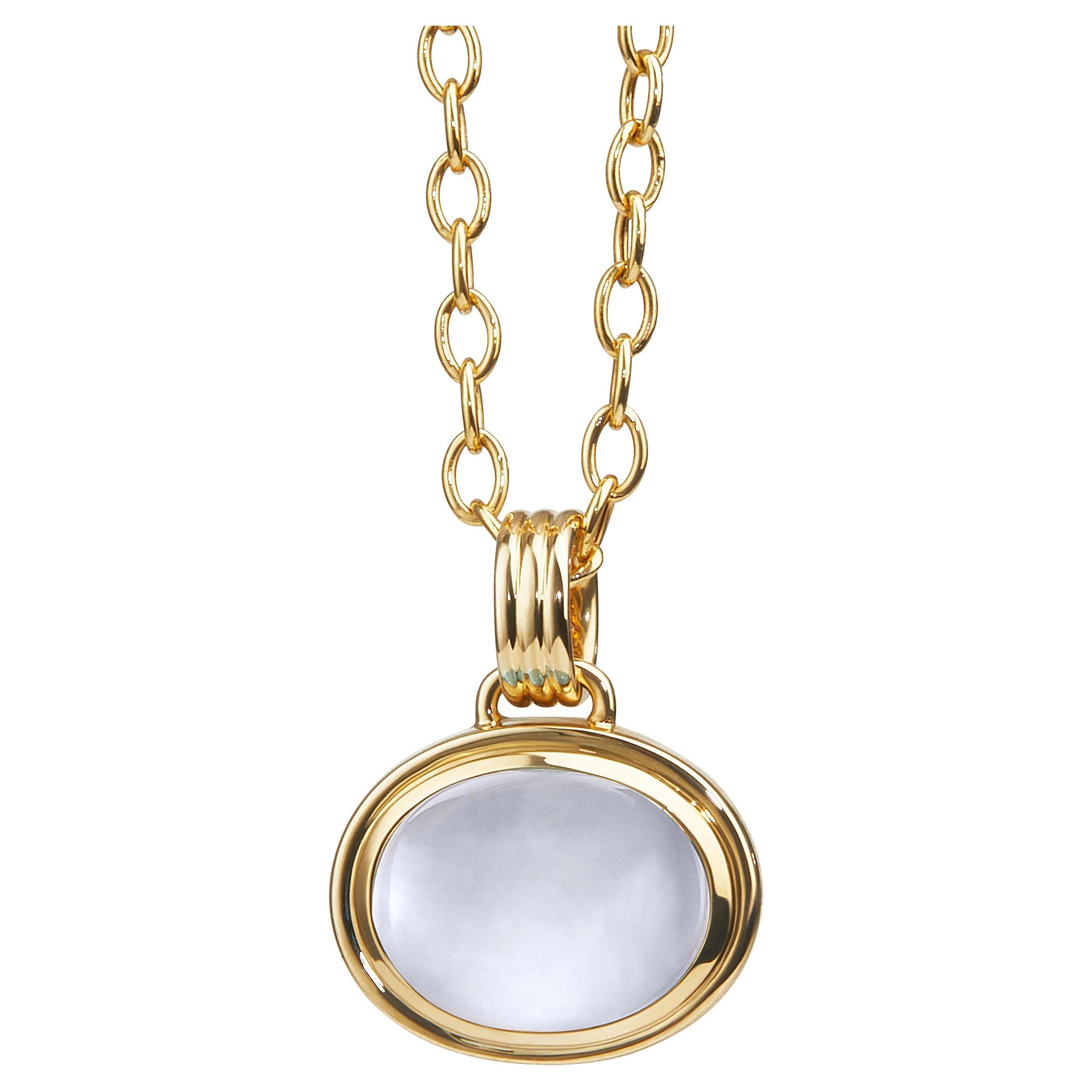 Syna Yellow Gold Moon Quartz Pendant Necklace