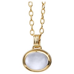Collar Colgante Syna Oro Amarillo Cuarzo Lunar