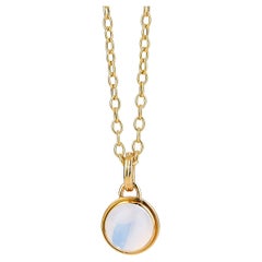 Syna Yellow Gold Moon Quartz Pendant Necklace