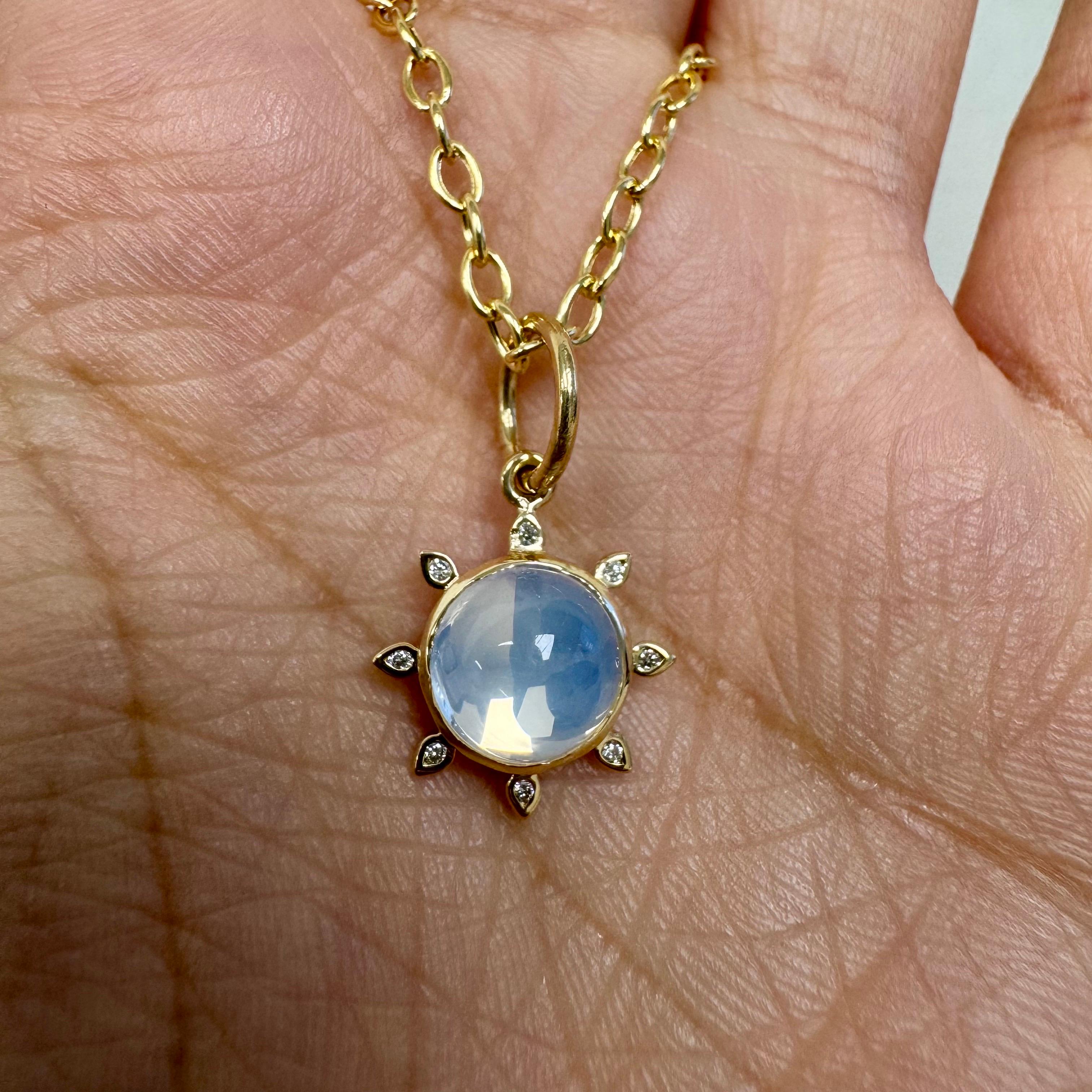 Created in 18 karat yellow gold
Moon Quartz 2 carats approx.
Diamonds 0.05 carat approx.
Chain sold separately 
Limited edition


About the Designers ~ Dharmesh & Namrata

Drawing inspiration from little things, Dharmesh & Namrata Kothari have