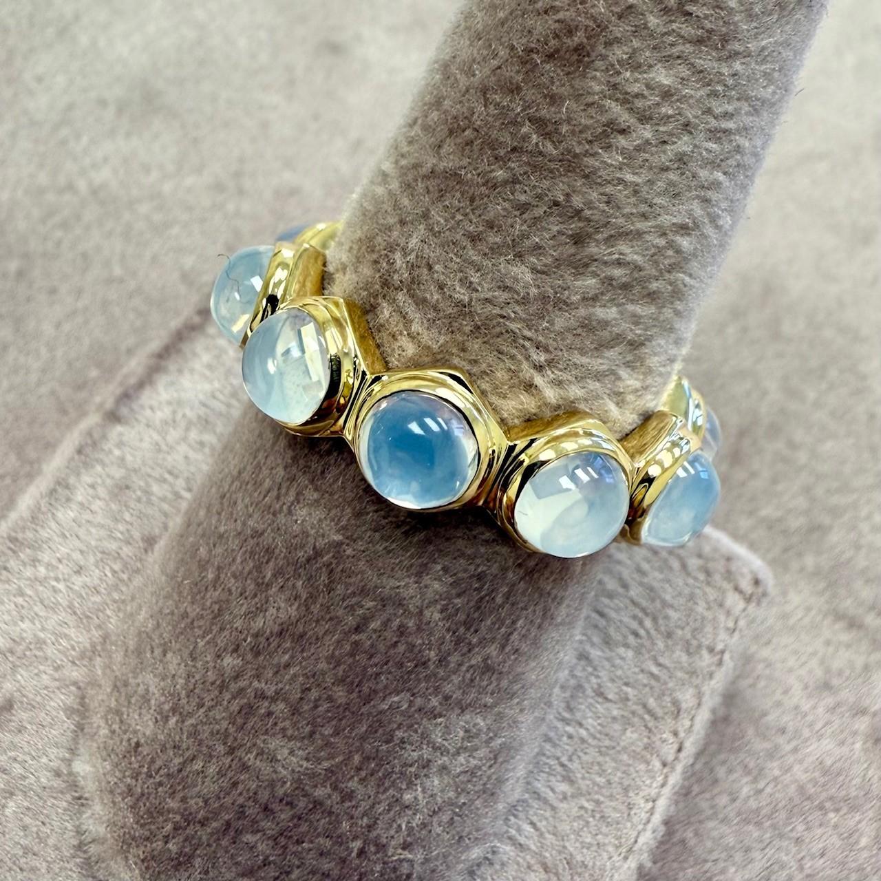 Contemporaneo Anello Syna in oro giallo con quarzo lunare in vendita