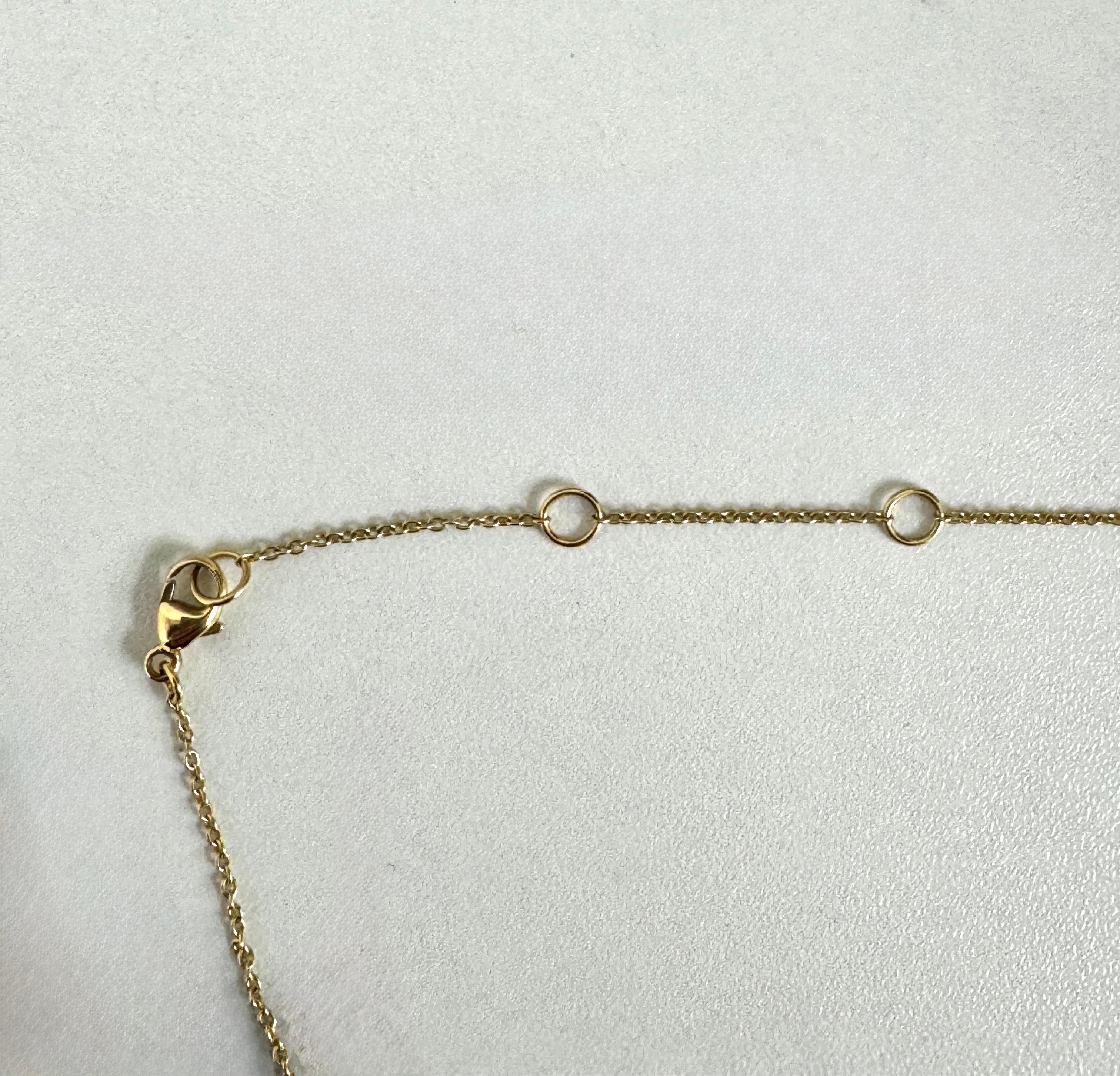 Syna Yellow Gold Morganite and Diamond Cushion Necklace en Nuevo estado para la venta en Fort Lee, NJ