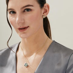 Syna Yellow Gold Multi Color Enamel Floral Ball Pendant with Diamonds