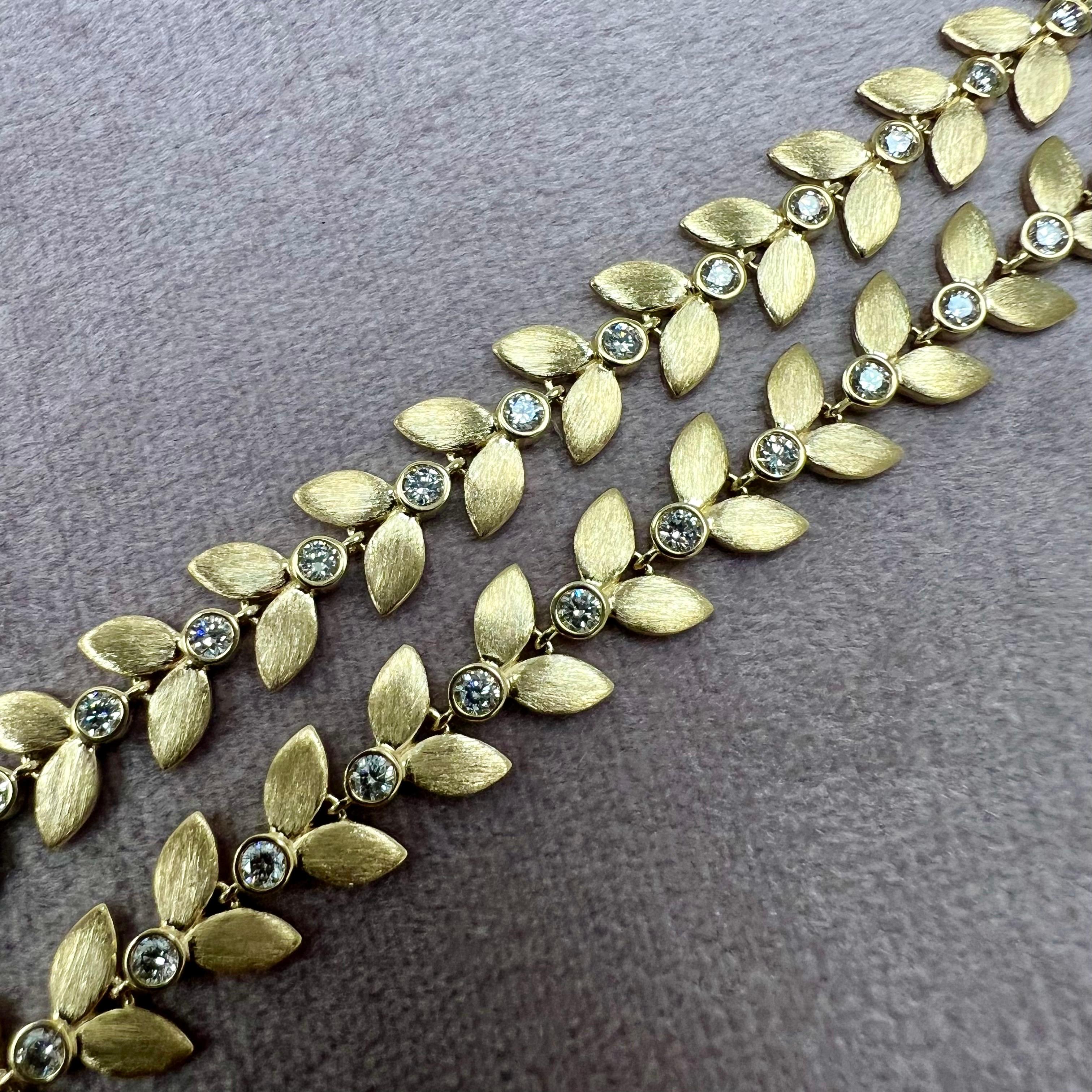 Syna-Halskette aus Gelbgold mit Diamanten (Zeitgenössisch) im Angebot