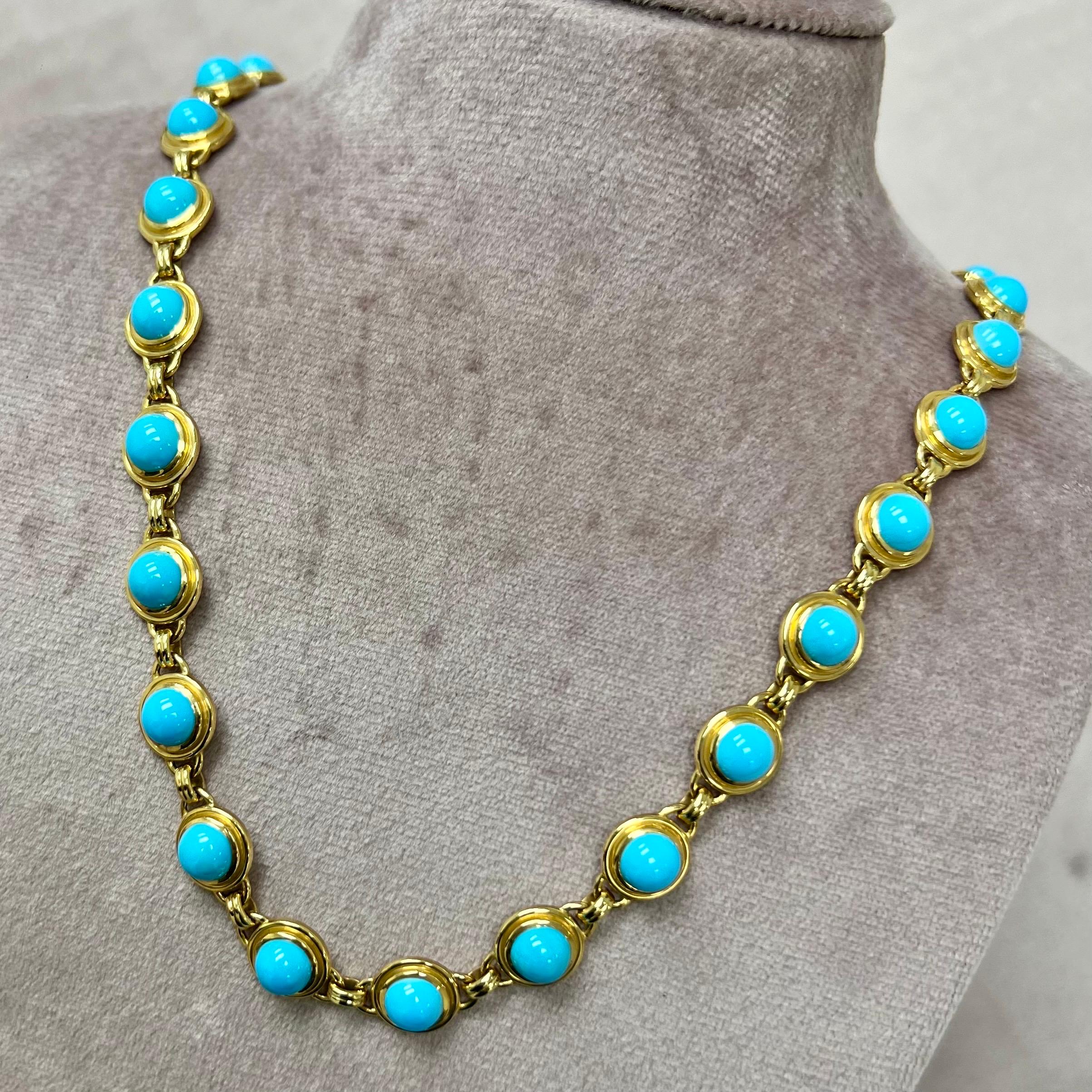 Created in 18 karat yellow gold
18 inch length
Sleeping Beauty Turquoise 35 carats approx.
18kyg Lobster clasp
Limited Edition

About the Designers

Drawing inspiration from little things, Dharmesh & Namrata Kothari have created an extraordinary and