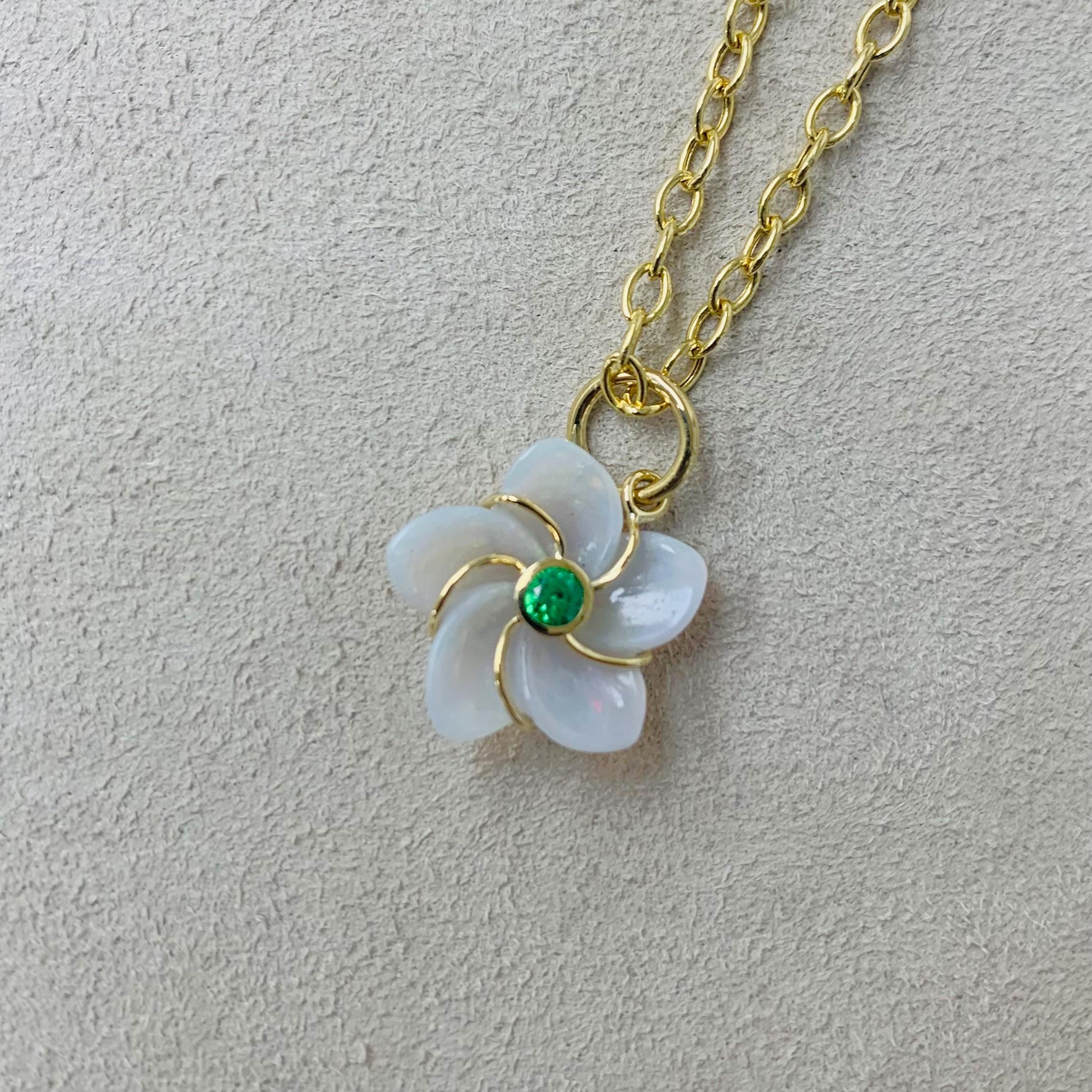 Created in 18 karat yellow gold
Opal 4.20 carats approx.
Tsavorite 0.10 carat approx.
Limited edition
Chain sold separately


 About the Designers ~ Dharmesh & Namrata

Drawing inspiration from little things, Dharmesh & Namrata Kothari have created