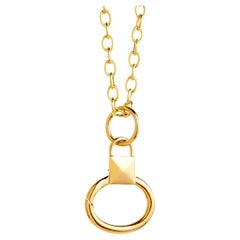 Syna Yellow Gold Openable Clasp Pendant