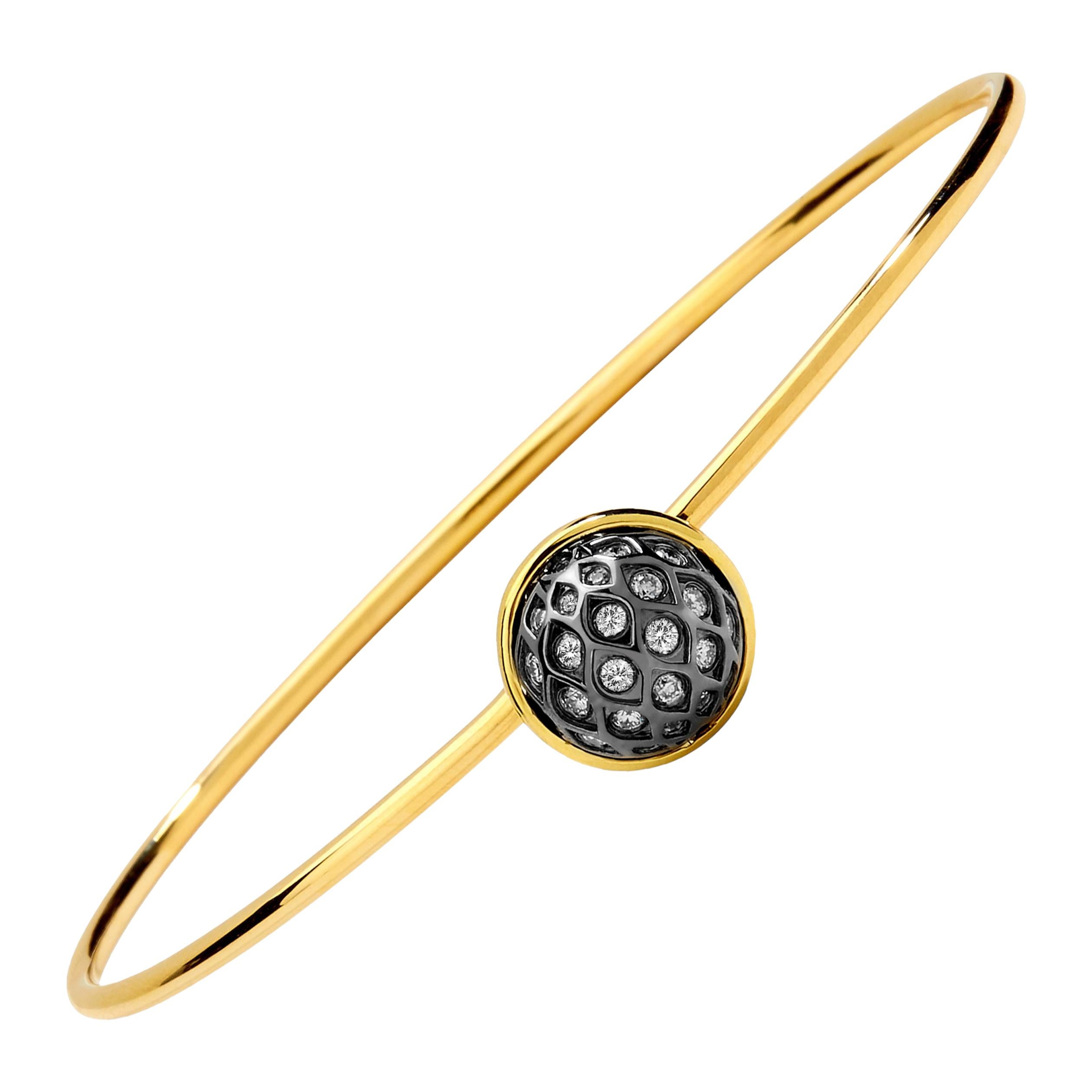 Syna Mogul-Armband aus Gelbgold mit Diamanten im Angebot