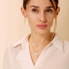 Syna Gelbgold-Anhänger mit Perlmutt- und Diamanten