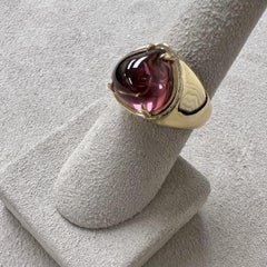 Syna Yellow Gold Pink Tourmaline Ring with Diamonds